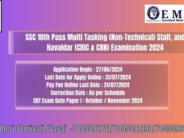 SSC Multi Tasking Non Technical Staff and Havaldar 2024 Apply Online Form 2024