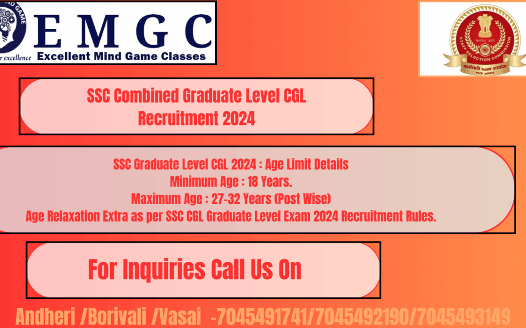 SSC Combined Graduate Level CGL Examination2024 Apply Online Form 2024