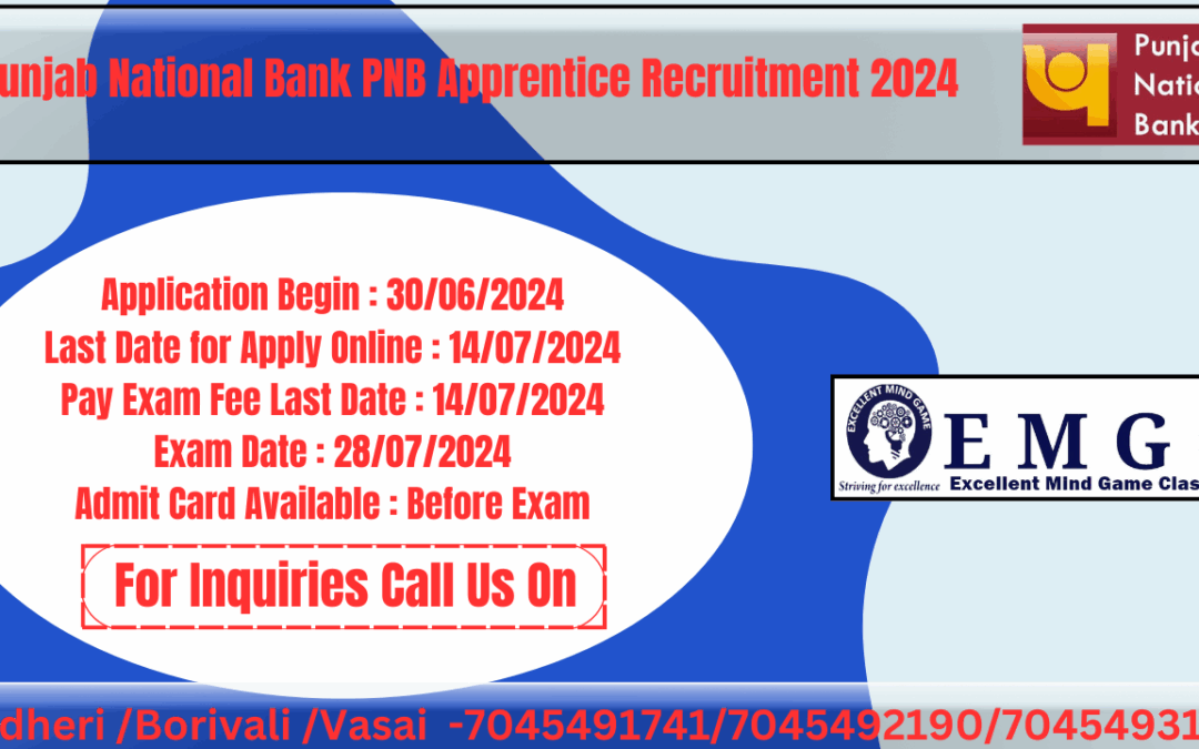 Punjab National Bank PNB Apprentice Recruitment 2024