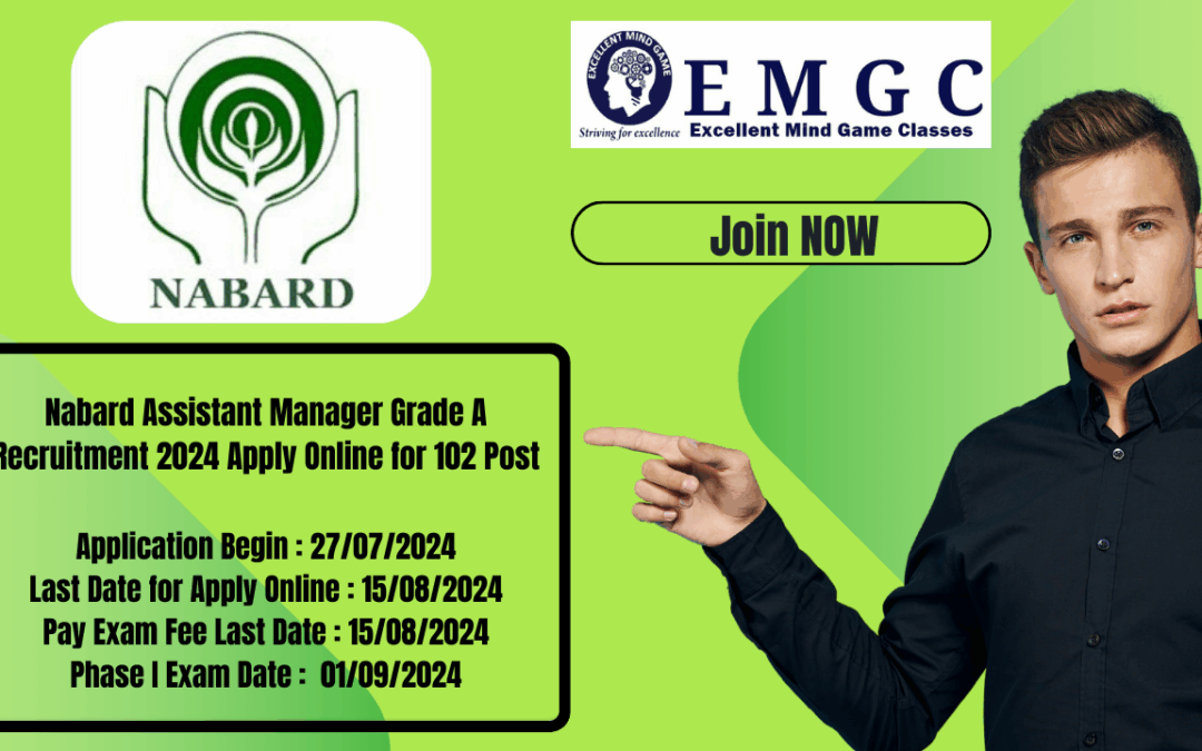 Nabard Assistant Manager Grade A Recruitment 2024 Apply Online for 102 Post