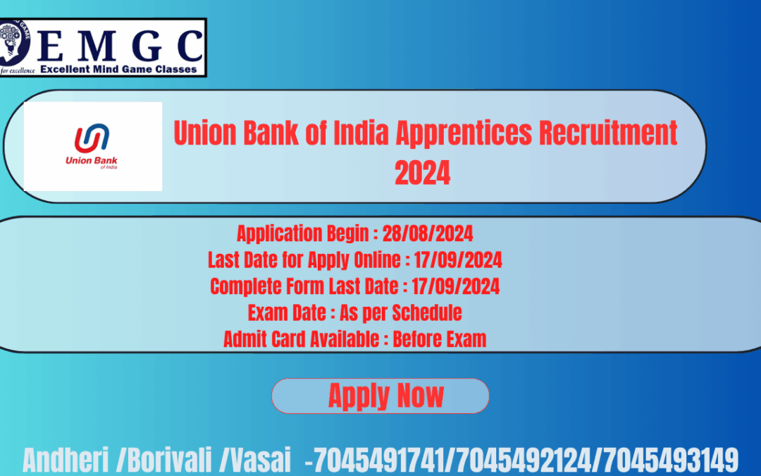 Union Bank of India Apprentices Recruitment 2024 (500 Post )