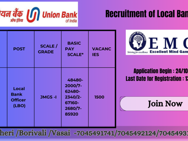 Union Bank of India : Recruitment of Local Bank Office