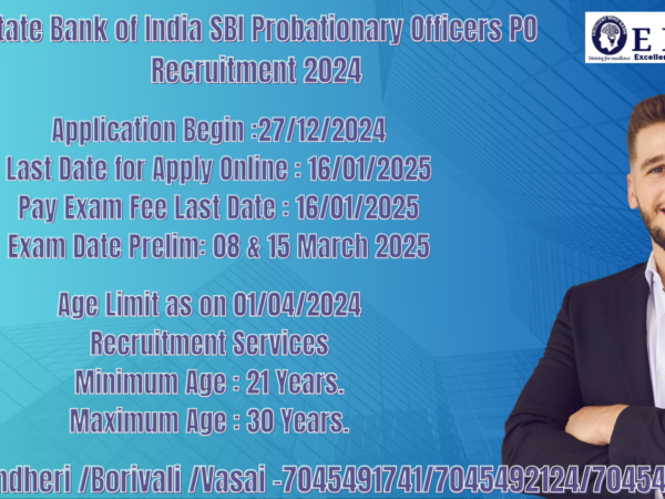 State Bank of India SBI Probationary Officers PO Recruitment 2024 Apply Online for (600 Post )