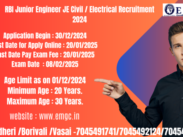 RBI Junior Engineer JE Civil / Electrical Recruitment 2024